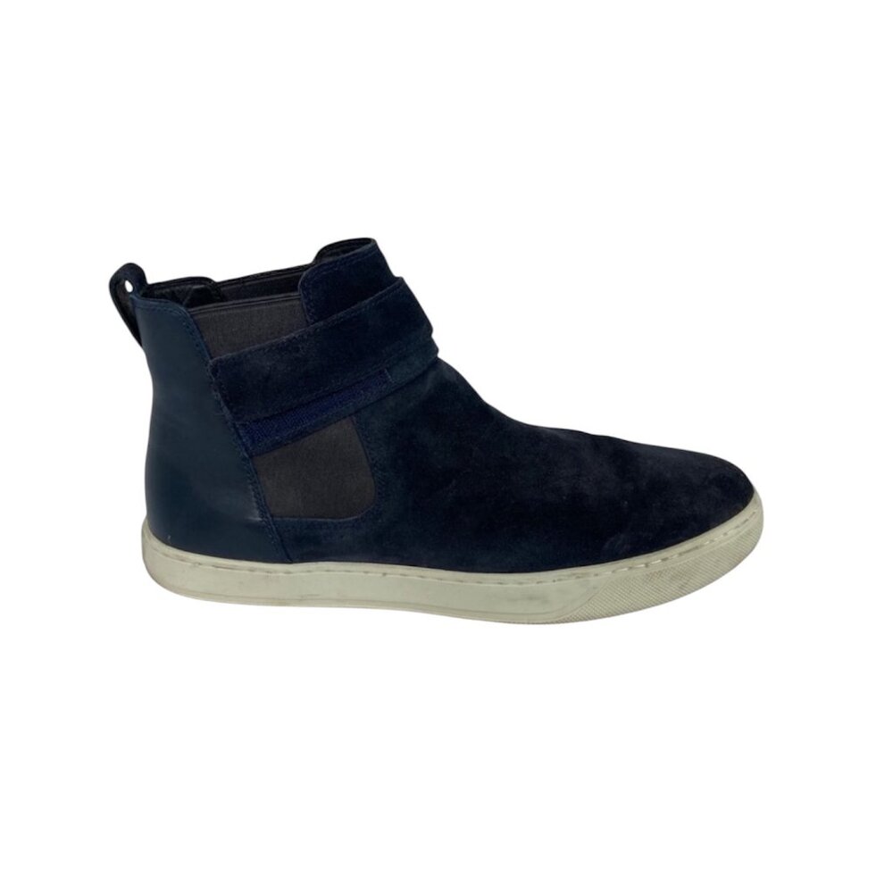 Vince Blue‎ Belmont High Top Sneakers Flat Shoes Mens Size 11 Italian Calf Suede